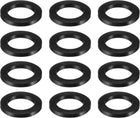 12 Pcs Solid Nitrile Rubber Flat Washer DN40 2-5/32" OD x 1-1/2" ID x 1/4" Thickness Large Washers O Ring Sealing Gaskets, Industrial Flat Rubber Spacer, Black