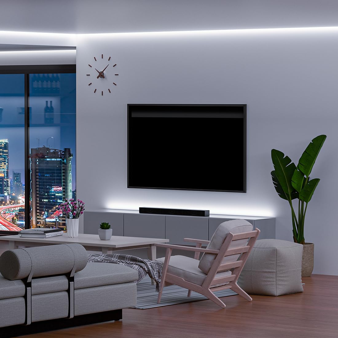 LinkMejor Lilitan Lumen Tinggi COB LED Strip Light Putih Dingin 6000K
