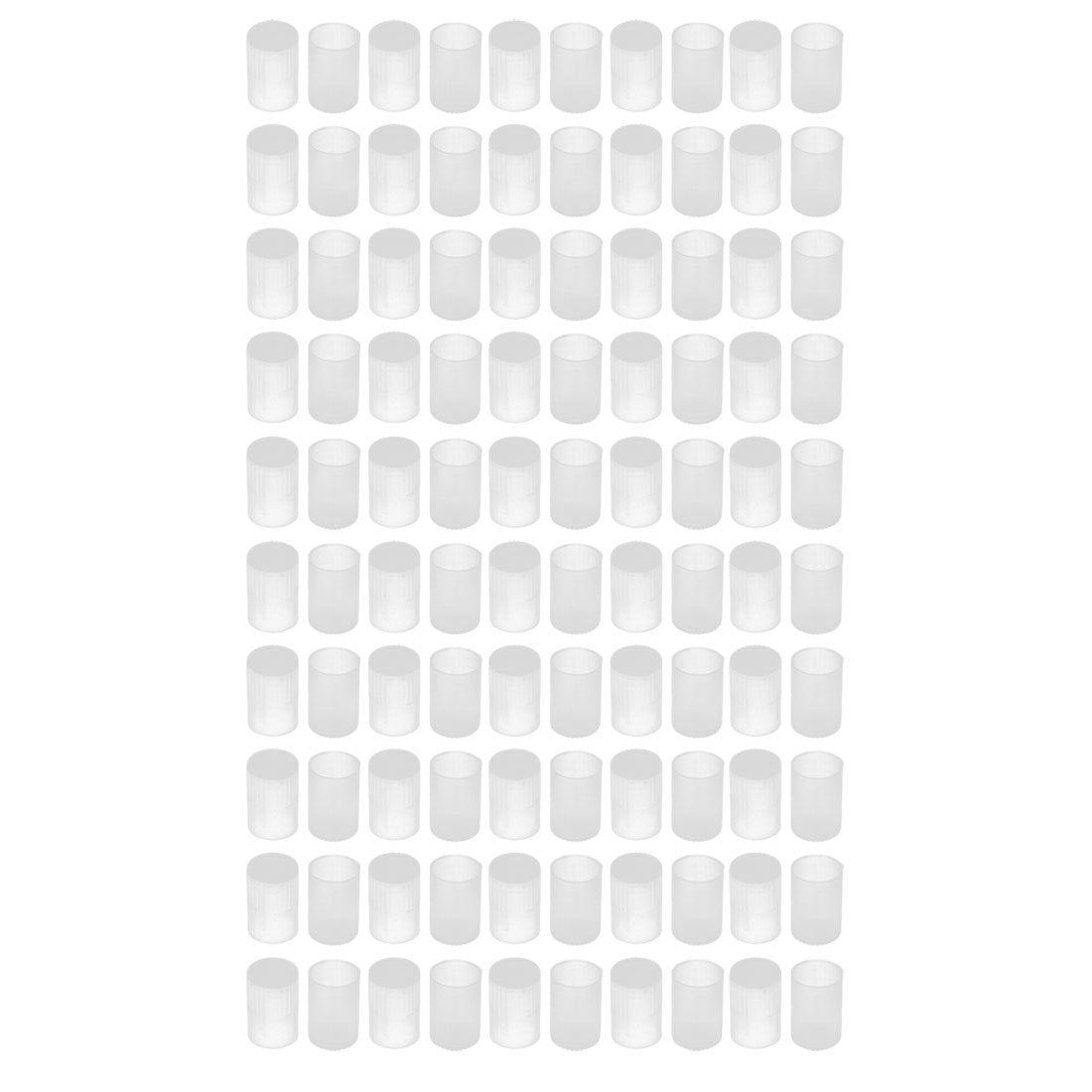 100Pcs 10mm Inner Dia PE Plastic End Cap Bolt Thread Protector Tube Cover