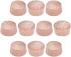 Wood Button Top Plugs 3/8 Inch Cherry Hardwood Furniture Plugs 7/25 Inch Height 200 Pcs