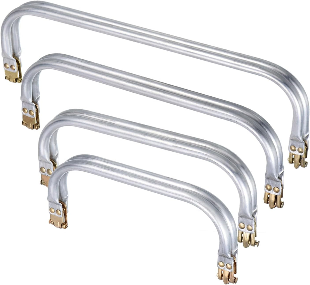 Metal Purse Frame 1Set, 7.1/7.9/10/12" Rectangle Lock Frame Kiss Lock Clasp Bag Frame Hardware Replacements for DIY Purse Handle Bag Making Sewing Craft Carpet
