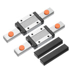 2pcs MGN12 100mm Linear Guide Rail with 2pcs MGN12H Sliding Carriage Block Bearing Steel and 2pcs Plastic Mini MGN12 Linear Guide for DIY 3D Printers and CNC Machine, Black