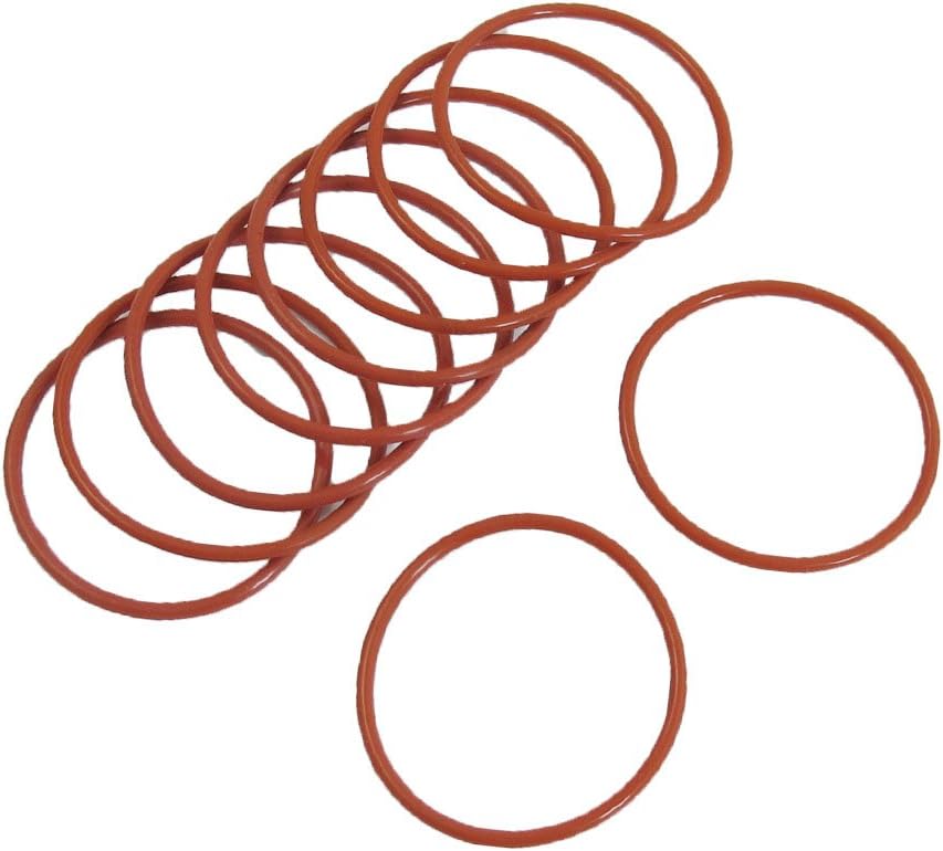 Rubber O-Ring Oil Seal Sealing Ring Gaskets (10 Piece), Red, 38mm x 2mm
