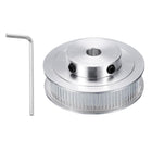 GT-2 Pulley Synchronous Wheel 80 Teeth 8mm Bore, Fit with 10mm Width Belt, Aluminum Alloy Timing Pulley Wheel with a Wrench for 3D Printer, CNC Machine