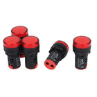 5 Pcs AC 220V Red LED Power Indicator Pilot Signal Lamp AD125-22D/S