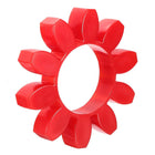 Curved Jaw 110 Coupling Insert, Urethane Flexible Jaw Coupling Center Insert for L-Jaw Couplings L-Jaw Couplers Set, Red