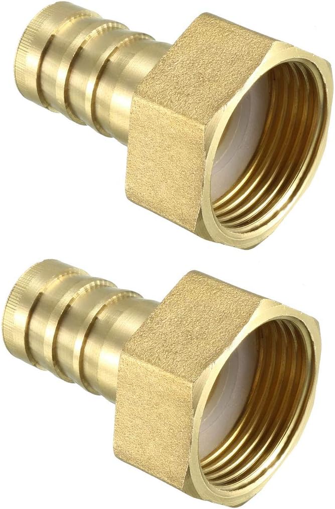 Brass Barb Hose Fitting Connector Adapter 16mm Barbed x 3/4 PT Female Pipe 2pcs