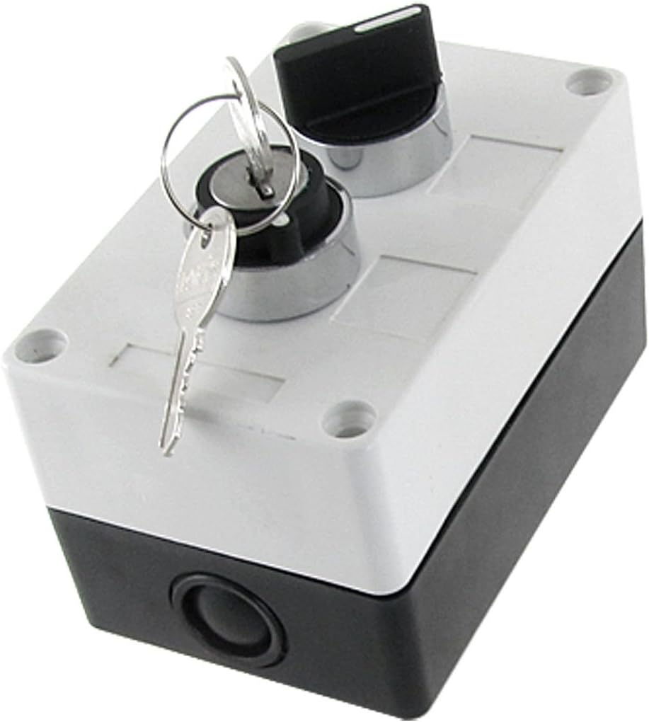 AC 600V 10A 2 Positions Key Lock Rotary Selector Select Switch Control Station NO