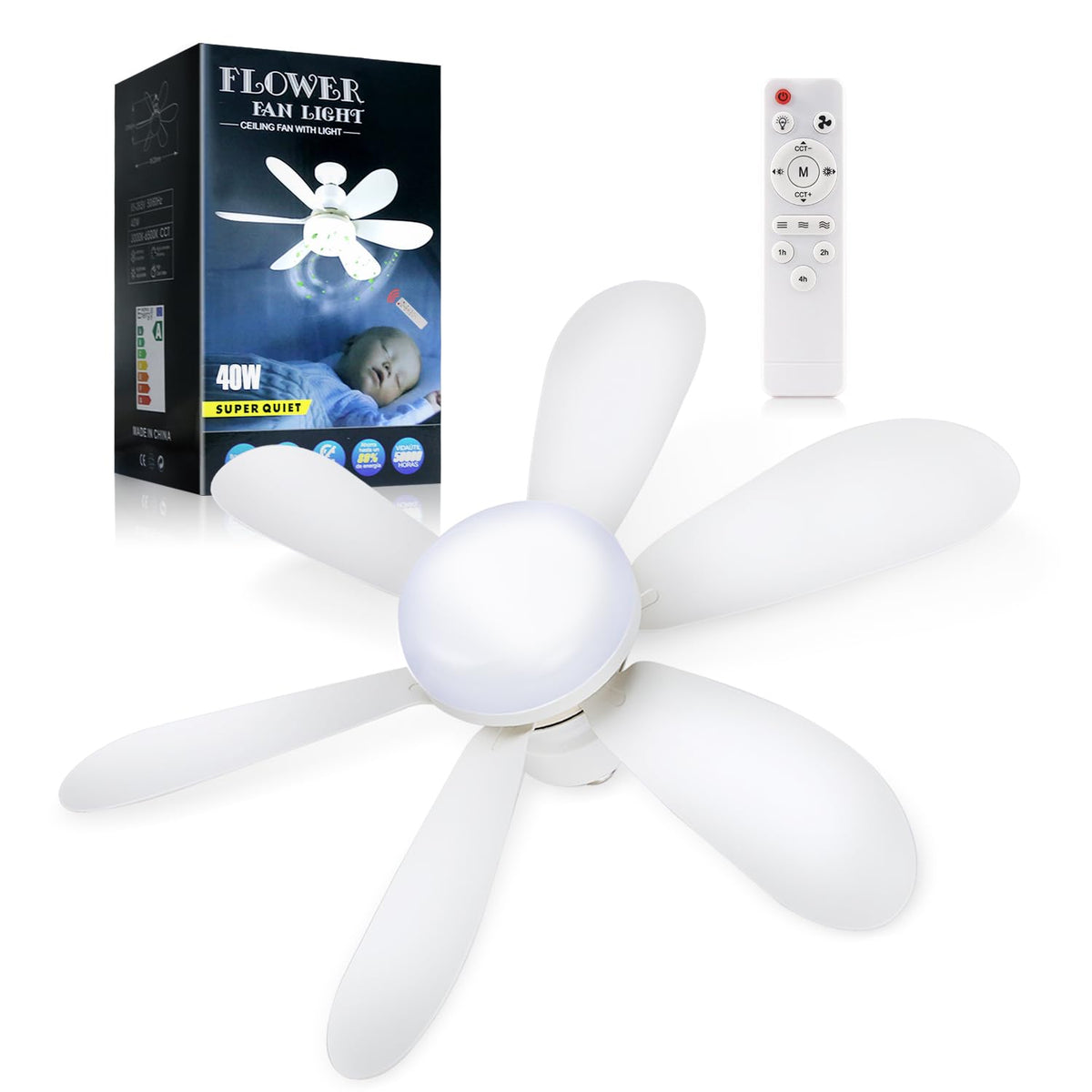 LinkMejor 20Inç Uzaktan Kumanda Fanı ile 40W Tavana monte Fan Lambası