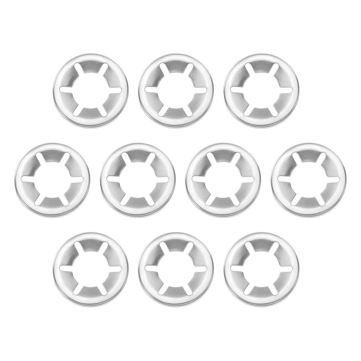 M14 10Pcs Bearing Clamp Washer, 304 Stainless Steel Tooth Locking Ring Washers Quick Speed Nut ing Fastener, Silver