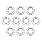 M14 10Pcs Bearing Clamp Washer, 304 Stainless Steel Tooth Locking Ring Washers Quick Speed Nut ing Fastener, Silver