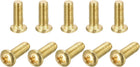 Brass Machine Screws, M3x8mm Phillips Pan Head Fastener Bolts for Furniture, Office Equipment, Electronics 50Pcs