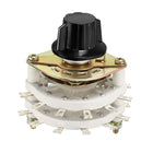 2P8T 2 Pole 8 Position 2 Deck Band Channel Rotary Switch Selector with Plastic Knob