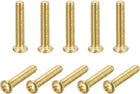 Brass Machine Screws, M3x16mm Phillips Pan Head Fastener Bolts for Furniture, Office Equipment, Electronics 60Pcs