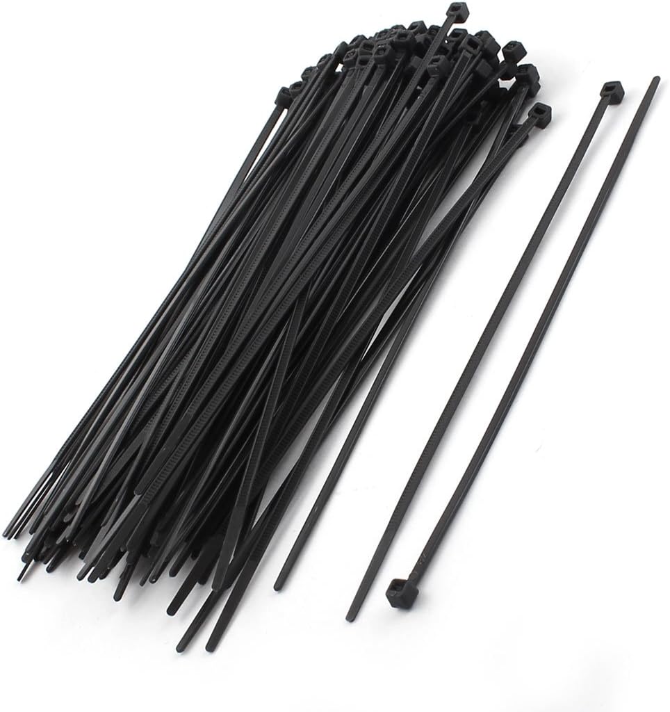 Komputerowy rurkowy kabel z zamkiem, 2.8x150mm, 100szt., Czarny