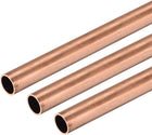 Copper Round Tube, 7mm OD 0.5mm Wall Thickness 300mm Long Straight Pipe Tubing 3 Pcs