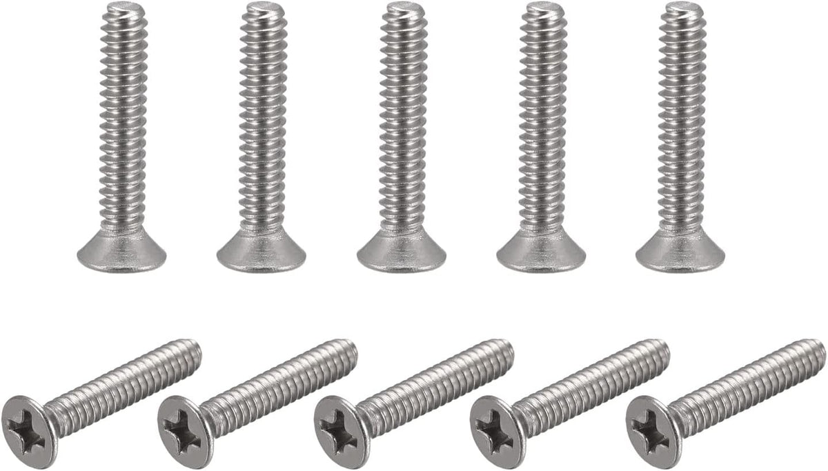 6#-32x3/4" Flat Head Machine Screws Phillips 304 Stainless Steel Bolts 200pcs