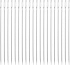 20Pcs Large Eye Needle, 1.26" 0.6mm High Carbon Iron Embroidery Thread Needle Sewing Big Eye Needle Knitting Needles for Hand Sewing Art Crafts, Silver