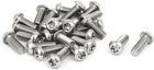 M6x16mm 304 Stainless Steel Fully Thread Button Head Torx Five-Lobe Screw 25pcs