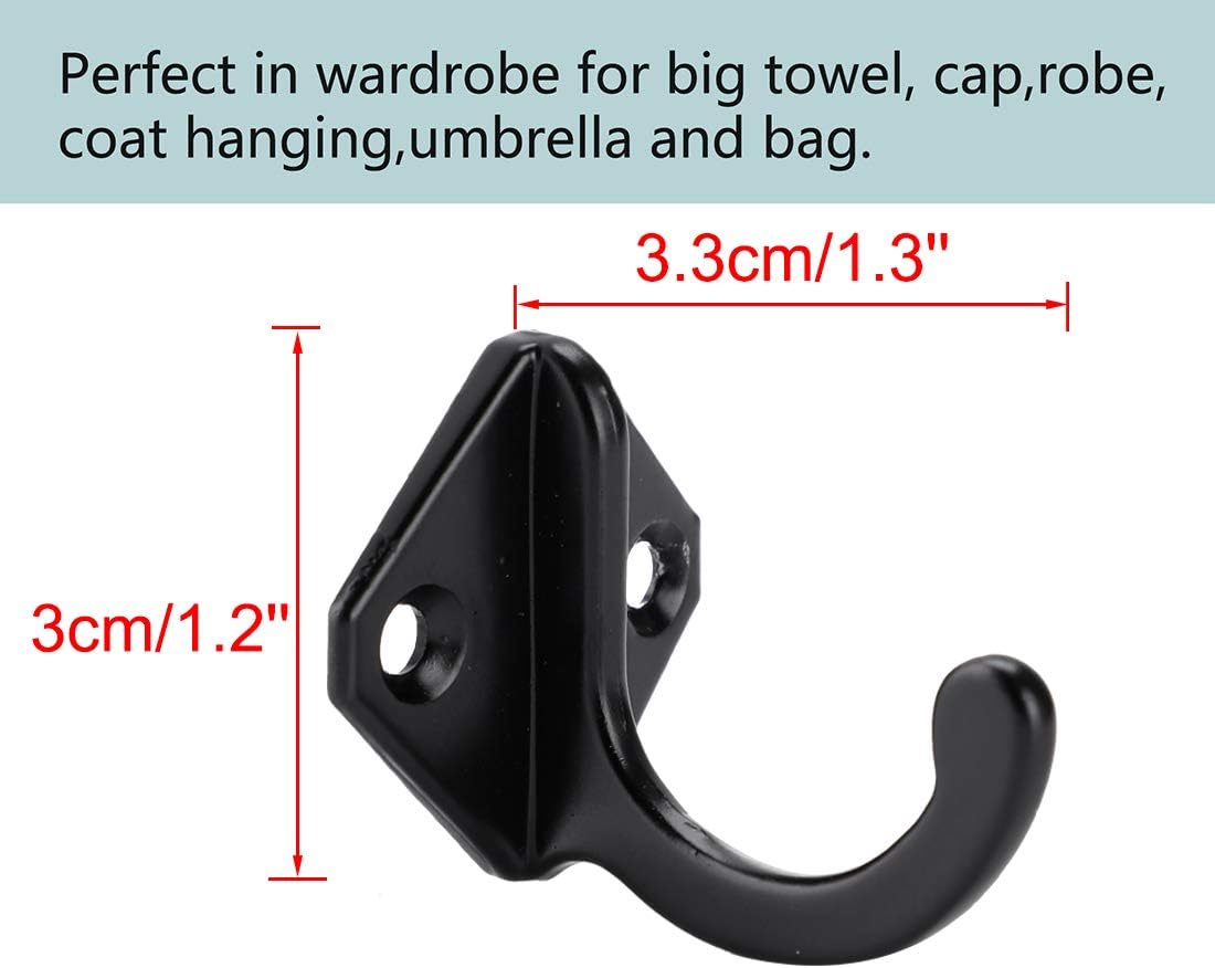 Küchenschrankschrankwand Tür Kleid Hüte Tasche Haken Halter Speichergriff Halter 5Stück Schwarz
