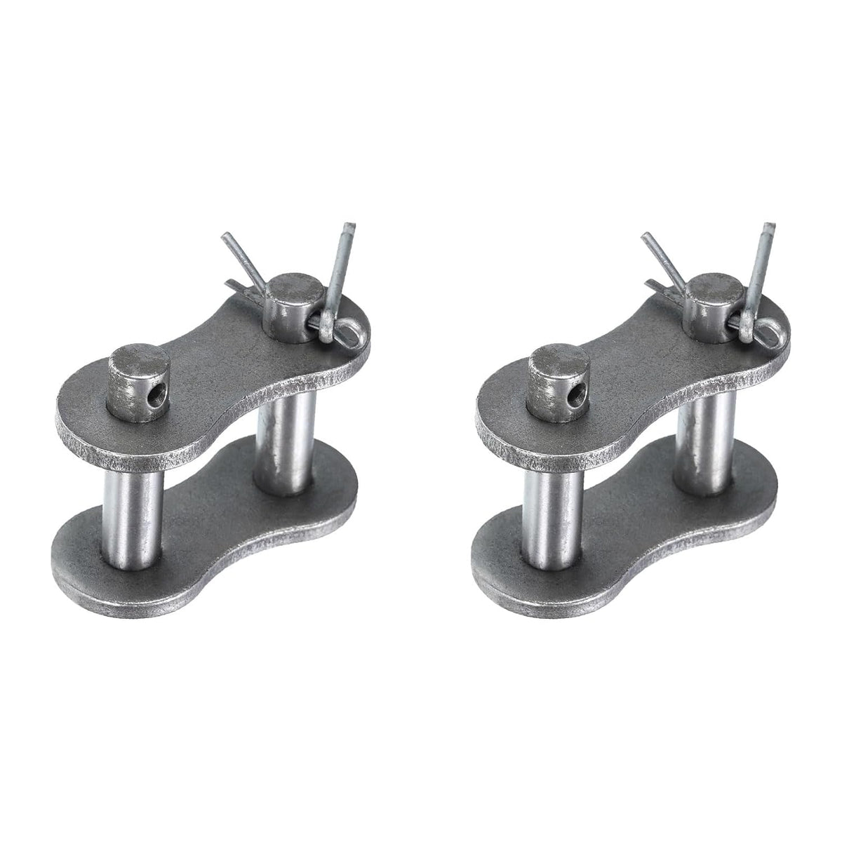 2Pcs #100H/ DIN/ISO 20AH Chain Master Connector Link Roller, 1-1/4" Pitch Carbon Steel, Standard Connecting Split Links