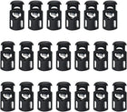 LinkMejor Plastic Cord Locks Stoppers End Spring Stop Single Hole Toggle Fastener Stoppers Rope for Clothing