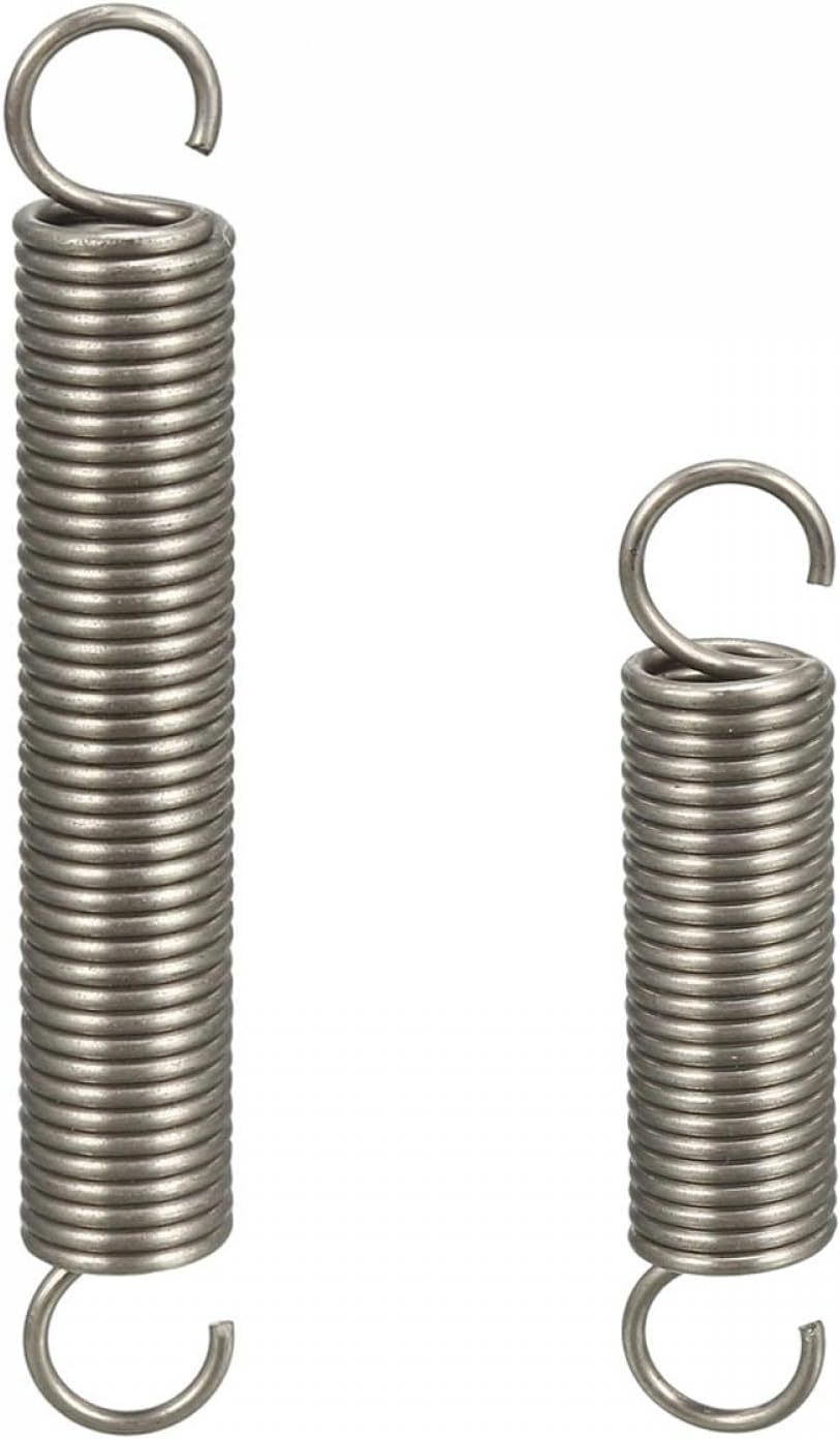 Tension Spring, 1.2x10x50mm 1.2x10x70mm Spring Steel Small Dual Hook Tension Spring 4pcs