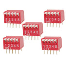 a11042100ux0286 Electronic Components Piano Type 5 Ways Dip Switch 2.54 mm Pitch, 0.24" Width, 0.51" Length