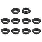 12 Pcs Rubber Grommets, 30mm ID 35mm Drill Hole Double Sided Hollow Firewall Hole Plugs Round Electrical Wiring Gasket, Black