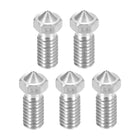 5pcs 3D Printer Nozzle,Stainless Steel V6 Nozzle 0.4mm,Extruder Print Head for Filament 1.75mm V5-V6 M6 3D Printer