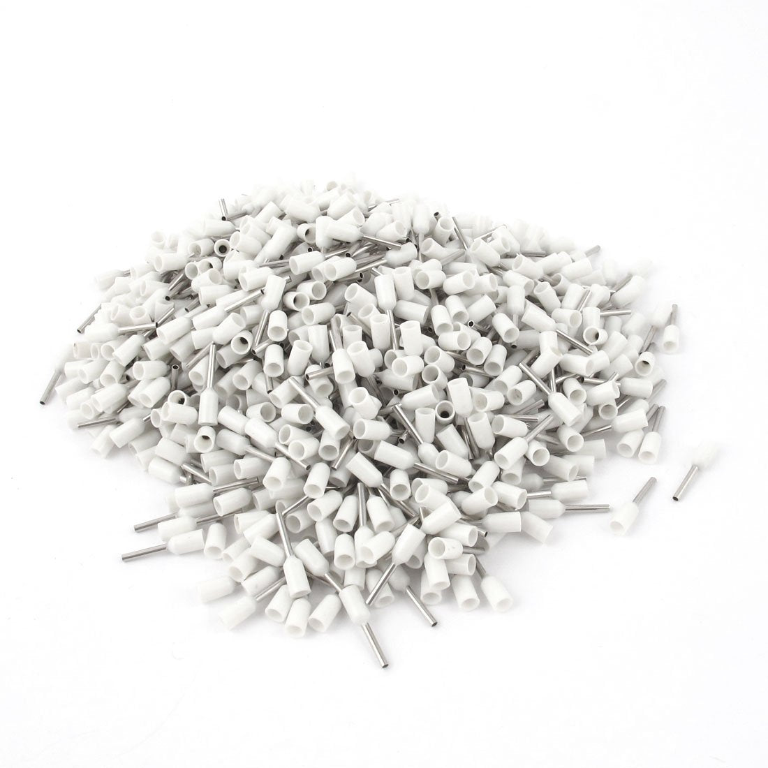 Wire Crimp Insulated Ferrule Pin Cord End Terminal AWG22 with 1000 Piece, White