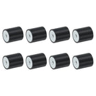 8Pcs 25 x 30mm M6 Thread Female Rubber Mounts, Vibration Isolators, Replaces Anti Vibration Pads Flat Silent Block Base Block
