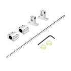 10mm x 250mm Linear Motion Rod Shaft Guide with 2 Pcs SC10UU Ball Bearings & 2 Pcs SK10 Aluminum Rail Support, Hard Chrome Plated Linear Guide Rails for 3D Printer, CNC Machine