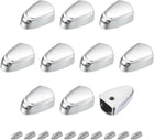 Metal Zipper Stopper, 20Pcs 0.35'' Thumb Zipper Tail Clip Plug Head for DIY Decoration Leather Craft Hardware, Chrome