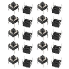 20Pcs 4 Pins Square 6mmx6mmx5mm High Temperature Mini Push Button Switch