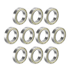 6802ZZ Deep Groove Ball Bearing Double Shield 6802-2Z 1080802, 15mm x 24mm x 5mm Carbon Steel Bearings (Pack of 10)