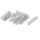Compression Spring,304 Stainless Steel,4mm OD,0.3mm Wire Size,20mm Free Length,Silver Tone,10Pcs