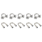 U-Bolts M8 25mm/0.98" Inner Width 6Pcs 304 Stainless Steel with Nuts Frame Straps