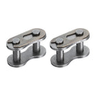 2Pcs #520 Chain Master Connector Link Roller, 15mm Pitch Carbon Steel, Standard Connecting Split Links