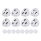 8 Pcs Self Adhesive Caster Wheels, 360 Degree Rotation Mini Caster Swivel Rollers Universal Sticky Swivel Wheels for Furniture Storage Bins Trash Can (White, 3 Steel Rolling Ball)