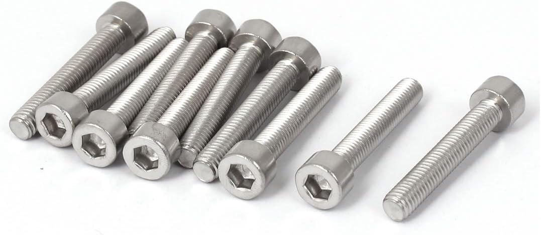 M5x30mm 316 Stainless Steel Metric Hex Socket Head Cap Bolts Fasteners 10 Pcs