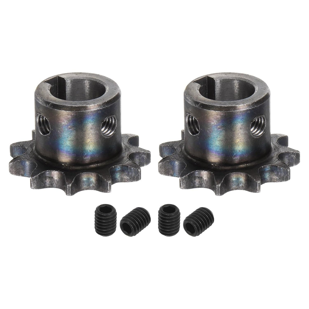 2pcs ISO/DIN 06B-1 Roller Chain Sprocket B Type 14mm Bore, 3/8" Pitch, A3-Steel Single Strand Roller Sprocket Hardened 11 Tooth
