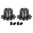 2pcs ISO/DIN 06B-1 Roller Chain Sprocket B Type 14mm Bore, 3/8" Pitch, A3-Steel Single Strand Roller Sprocket Hardened 11 Tooth