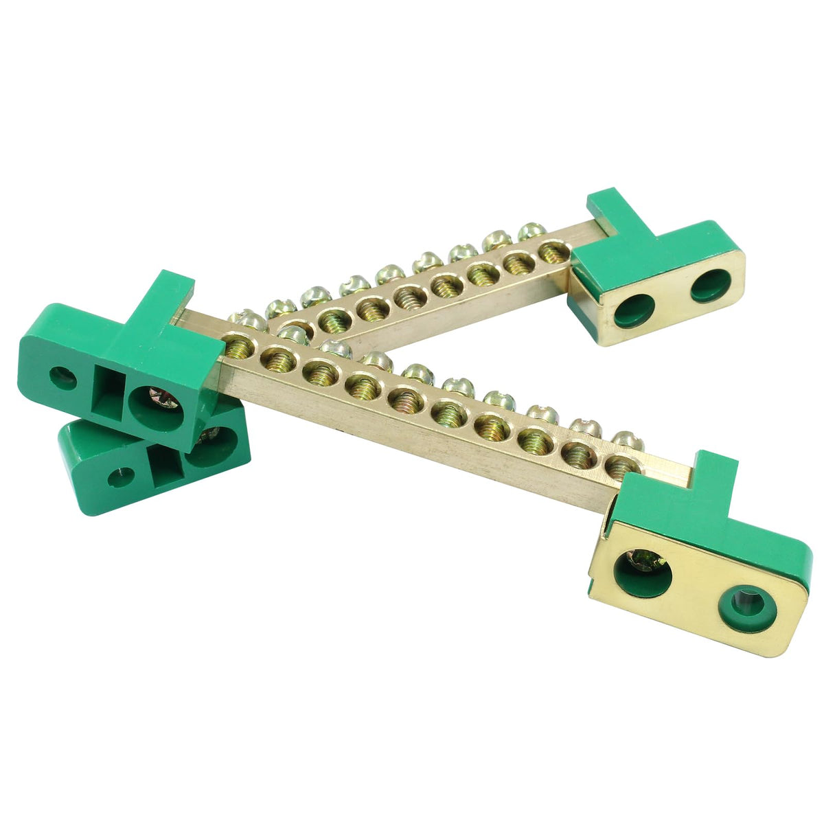 LinkMejor 2 Pack Barra di Bus Terminal in Bronzo 10 Posizioni
