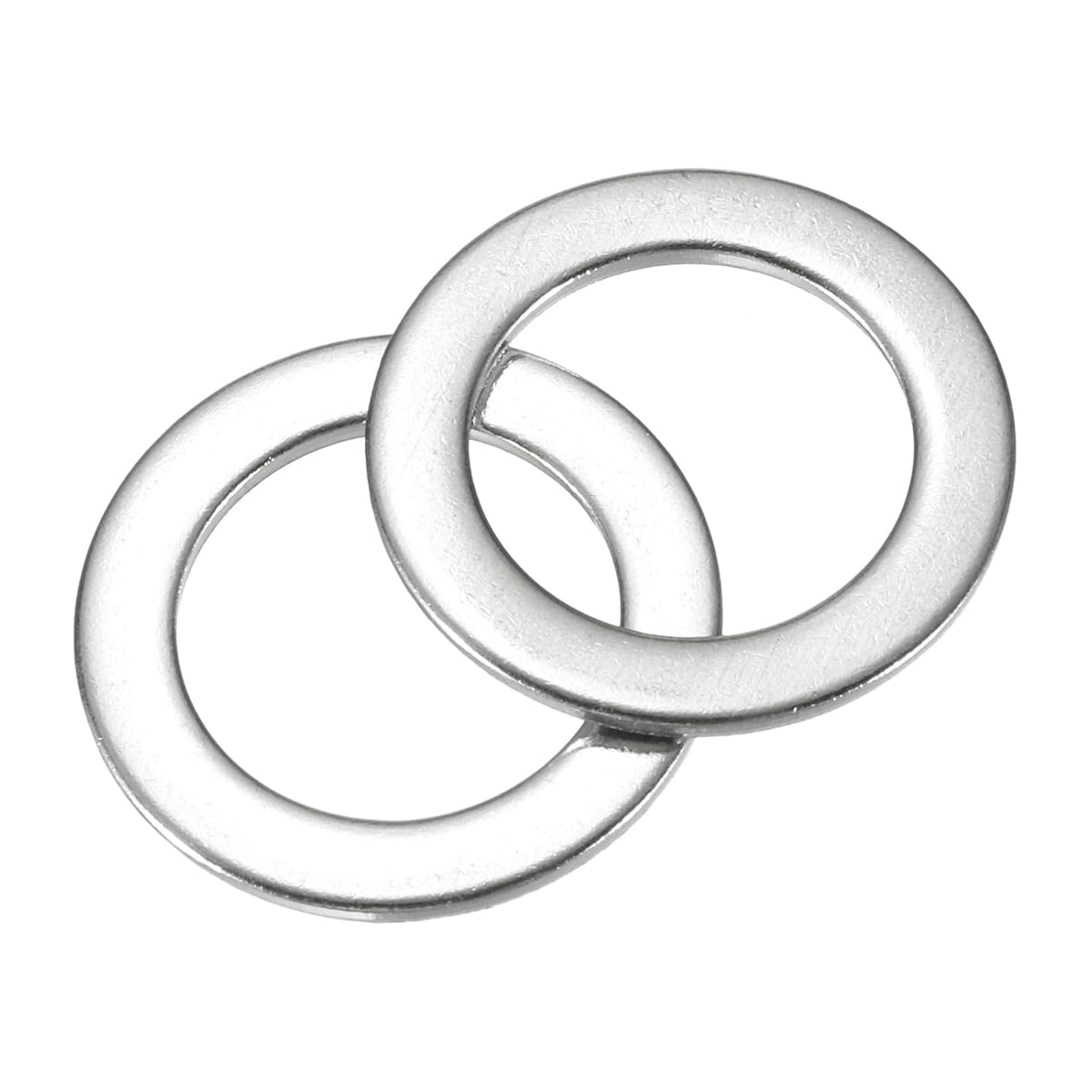 80Pcs M12 304 Stainless Steel Flat Washers Plain Washer 12mm ID 16mm OD 1mm Thick Flat Spacers for Screws Bolts Garden Faucet Plumbing Repair, Silver