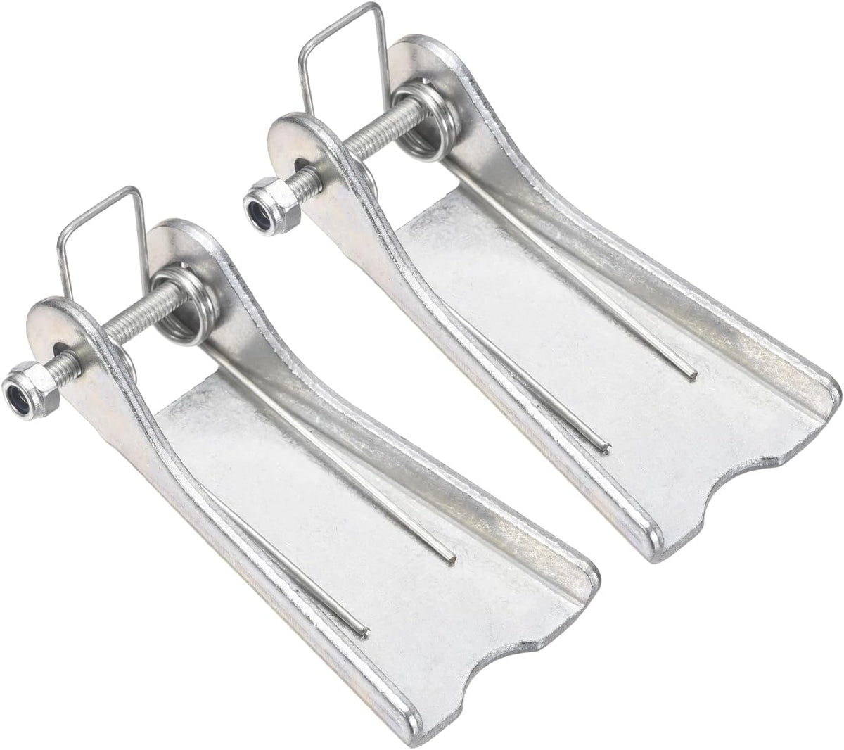 5T Hook Safety Latch Kit, 2 Pack Thickened Metal Clevis Slip Hook Replacement Latch for Towing Receiver Hitch Truck Trailer, Silver (3 Inch / 75mm Length, 2.5mm Thinkness)