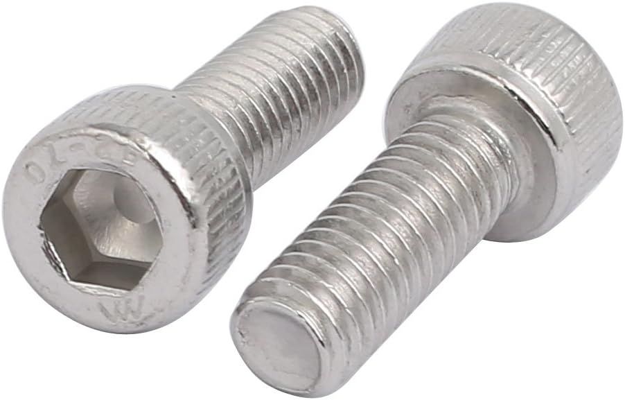 M6x16mm 304 Stainless Steel Left Hand Thread Hex Socket Cap Screw Fastener 2pcs
