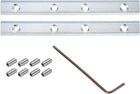 2pcs 40 Series Straight Line Connector 7 Inch with M8 Mounting Screws and Wrench Corner Bracket for T/V Slot 4040 Series Carbon Steel Extrusion Profile, Silver Tone