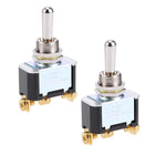SPDT Rocker Toggle Switch Momentary Heavy-Duty 10A 250V 15A 125V 3P ON/Off/ON Switch Bat Waterproof Boot Cap Cover T6015W 2pcs