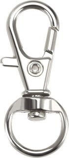 LinkMejor Swivel Clasps Lanyard Snap Hook 32mm Length, Zinc Alloy, Silver, for DIY Crafts Keychains, 50pcs